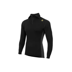 Aclima Warmwool Polo W/zip Jet Black /marengo